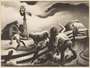 Thomas Hart Benton: Photographing The Bull - Signed Print