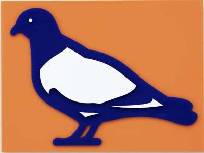Julian Opie: Pigeon - Signed Print