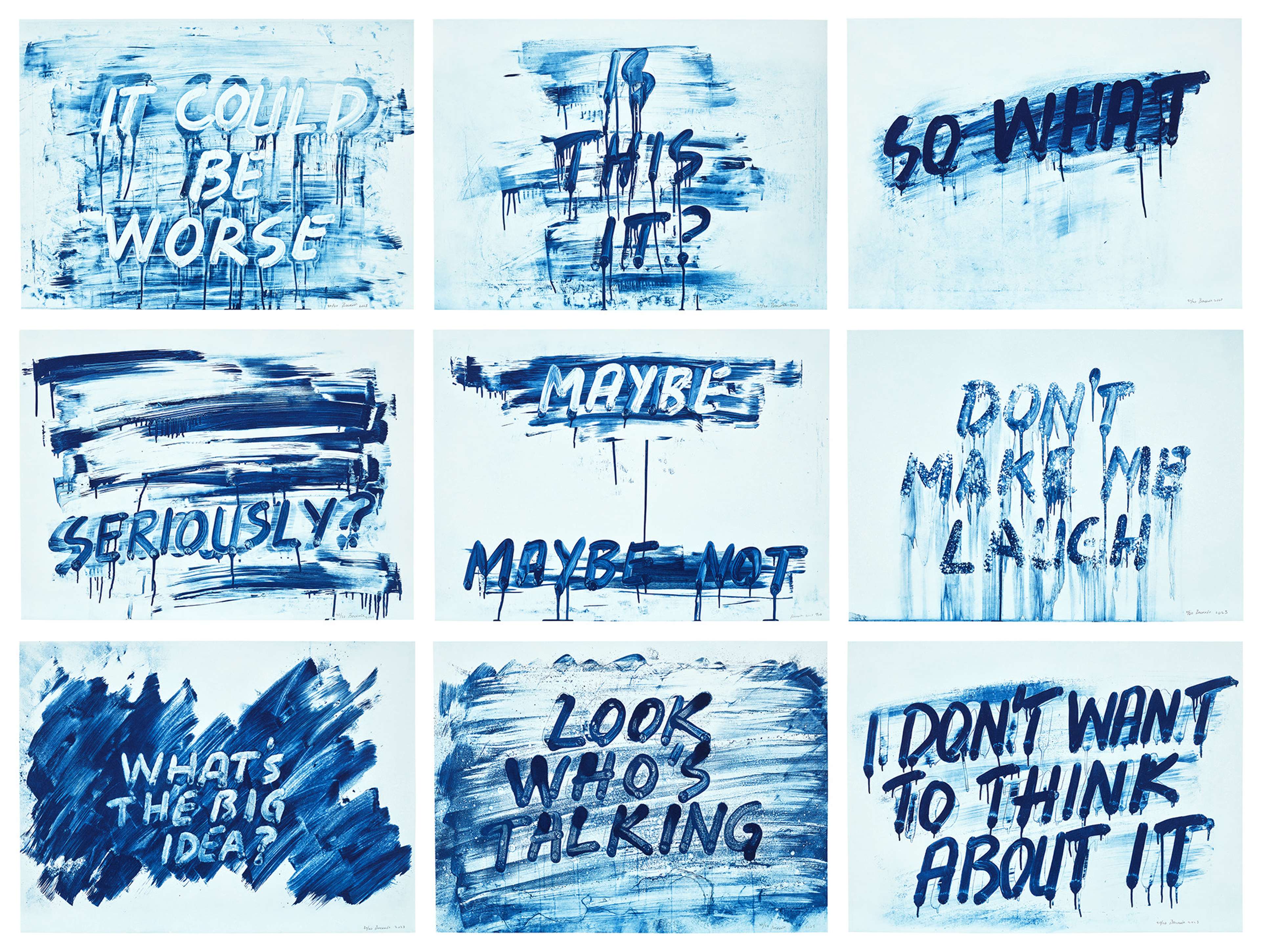 Exasperations (complete set) - Signed Print by Mel Bochner 2023 - MyArtBroker