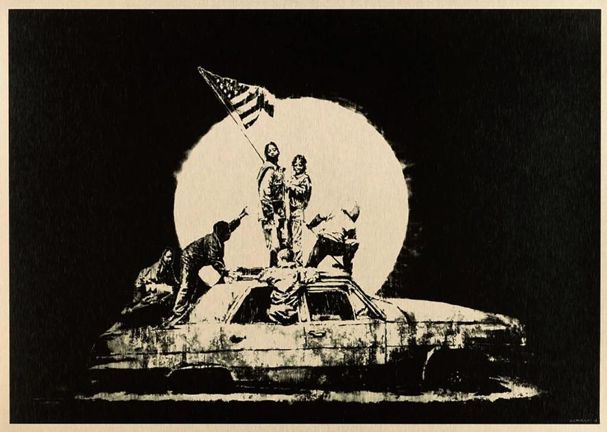 Flag by Banksy Meaning, Analysis & Auction Results | MyArtBroker