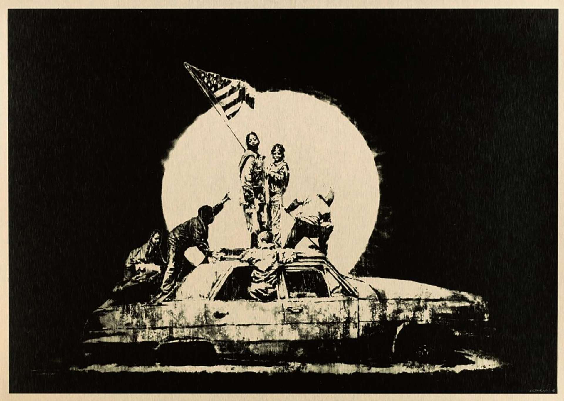 Banksy: Flag (formica) - Signed Print