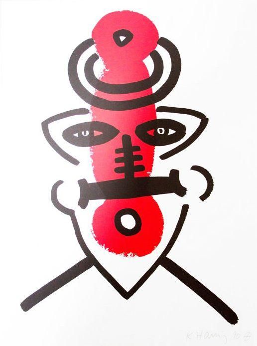 Keith Haring The Story Of Red And Blue 9 (Signed Print) 1989
