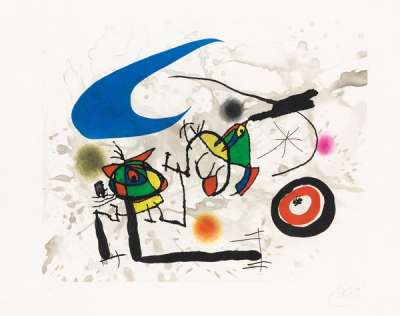 Pygmées Sous La Lune - Signed Print by Joan Miro 1972 - MyArtBroker