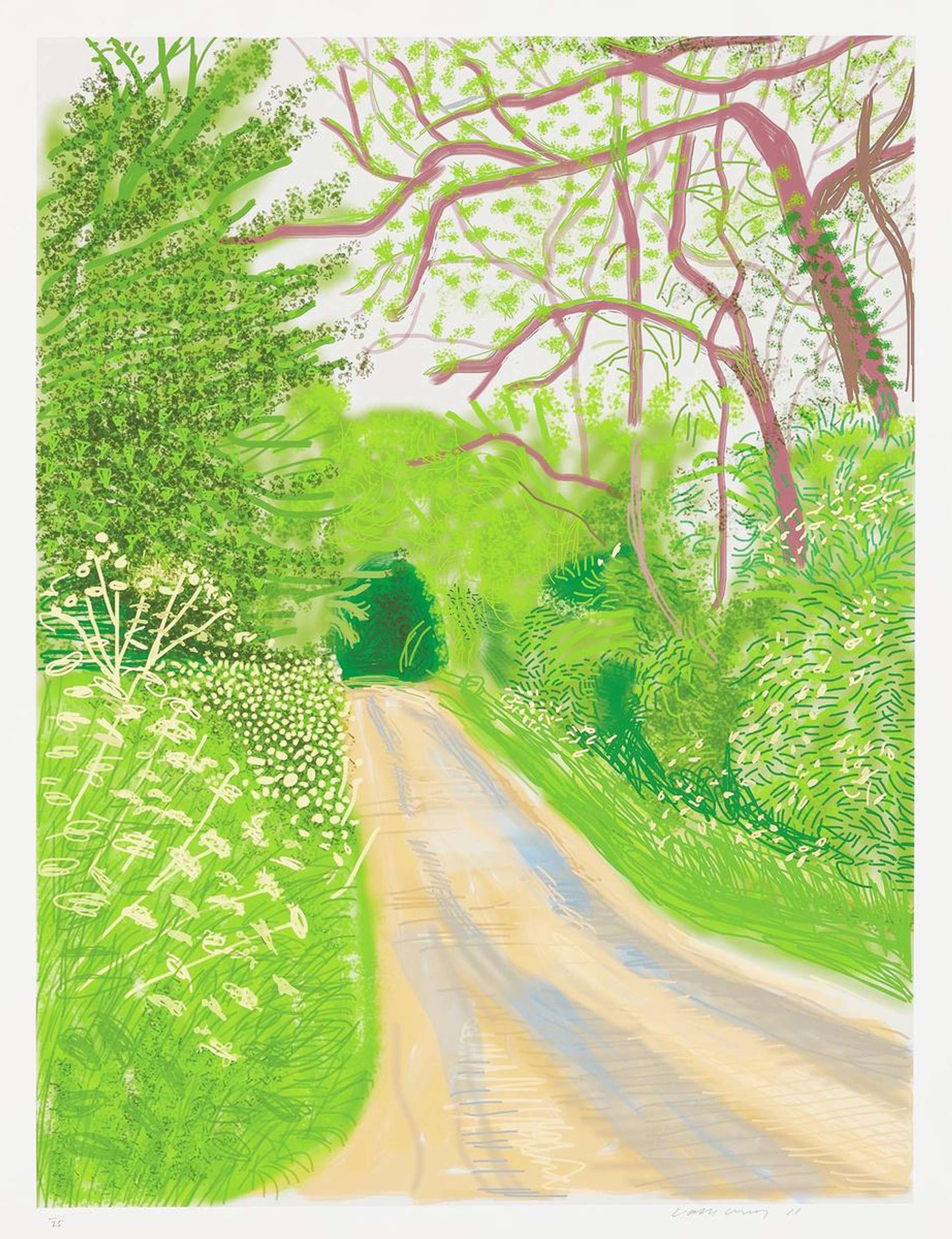 The Arrival Of Spring In Woldgate East Yorkshire 16th May 2011 - Signed Print by David Hockney 2011 - MyArtBroker