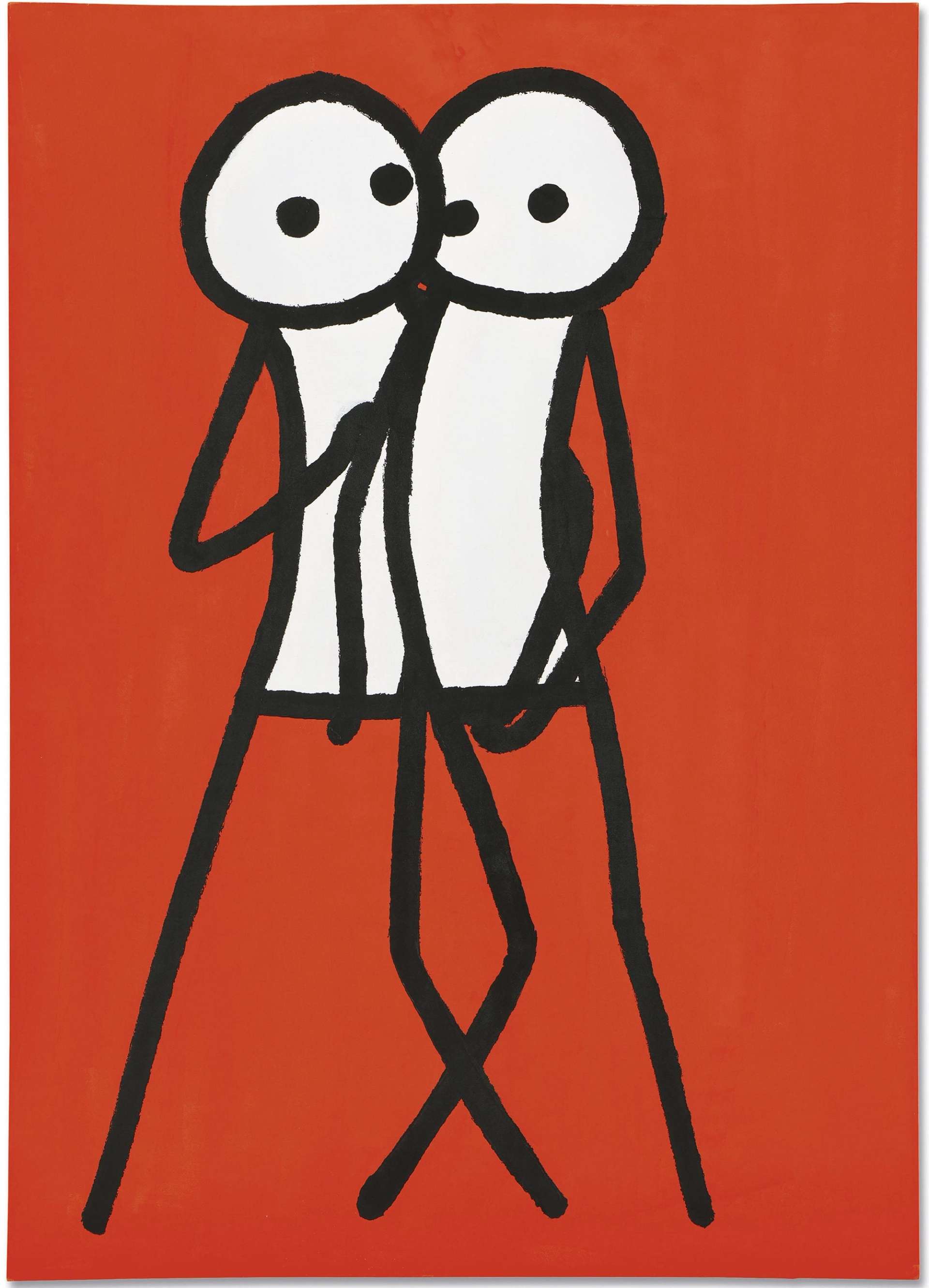 Standing Embrace (red) by Stik