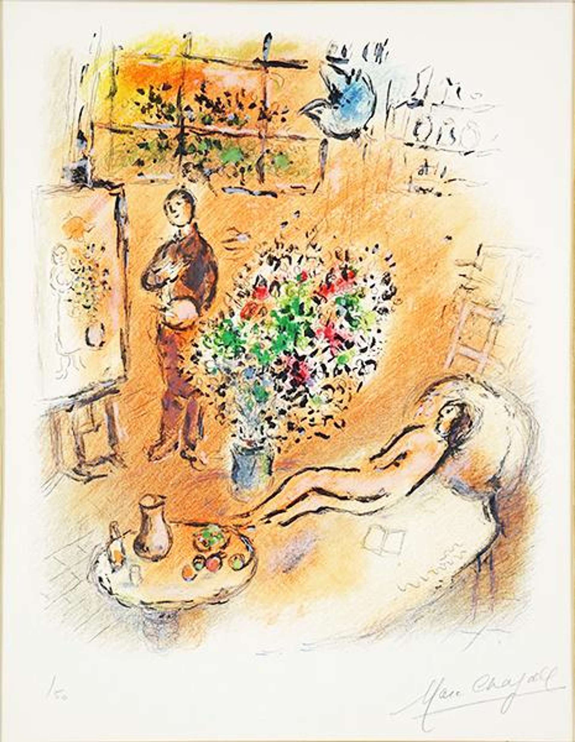 Marc Chagall: Atelier Ensoleille - Signed Print