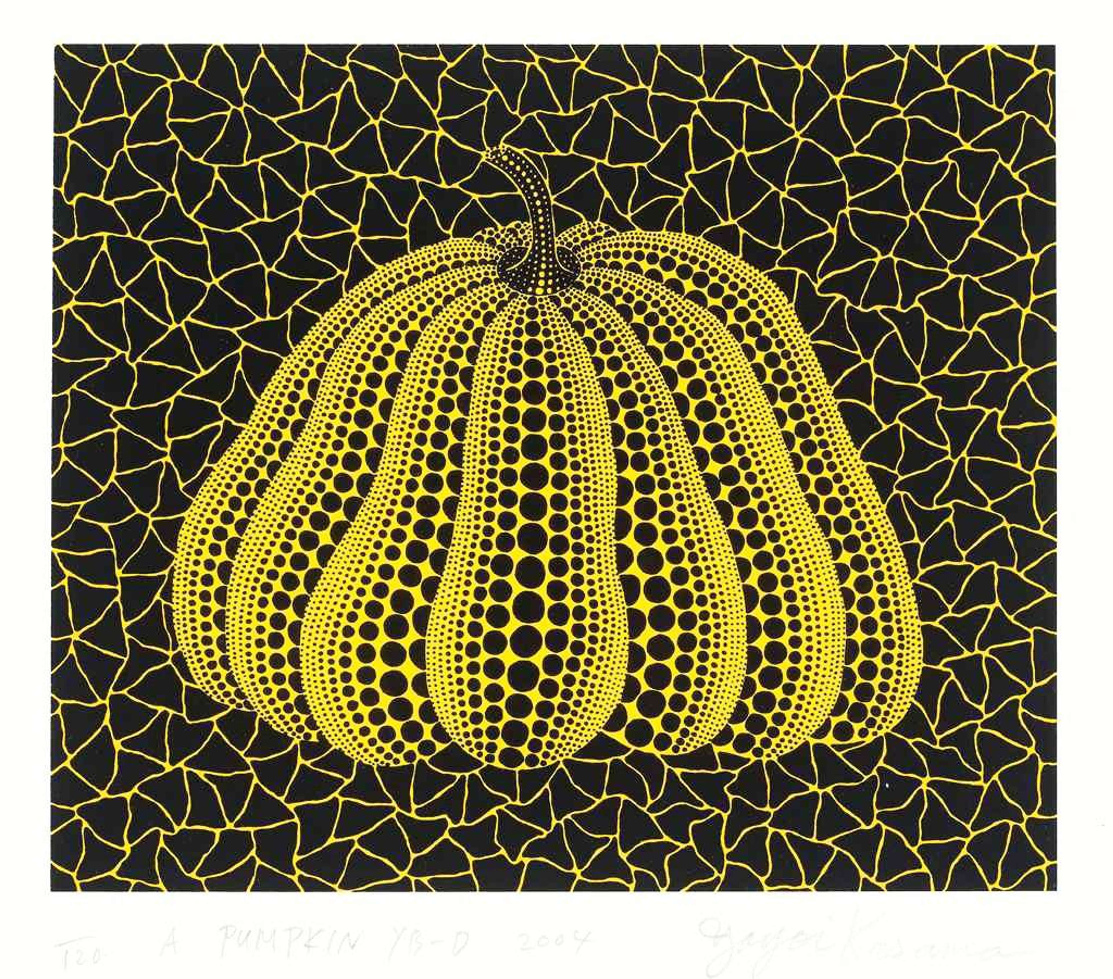 Pumpkin (YB-D) - Signed Print by Yayoi Kusama 2004 - MyArtBroker