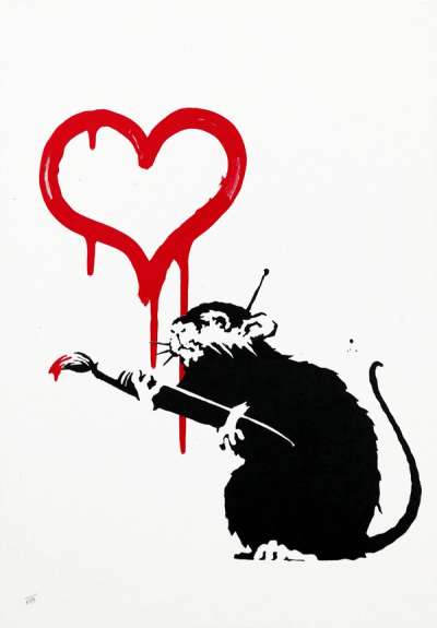 Love Rat - Unsigned Print by Banksy 2004 - MyArtBroker