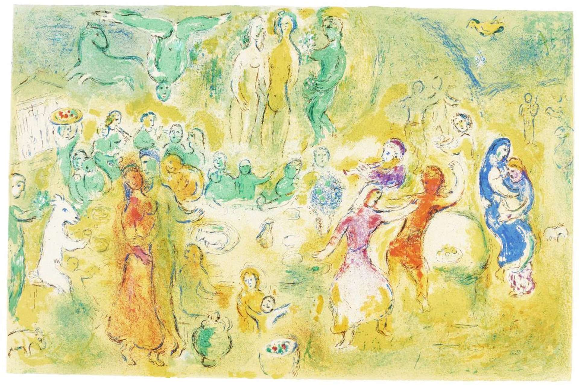 Festin Nuptial Dans La Grotte Des Nymphes - Signed Print by Marc Chagall 1961 - MyArtBroker