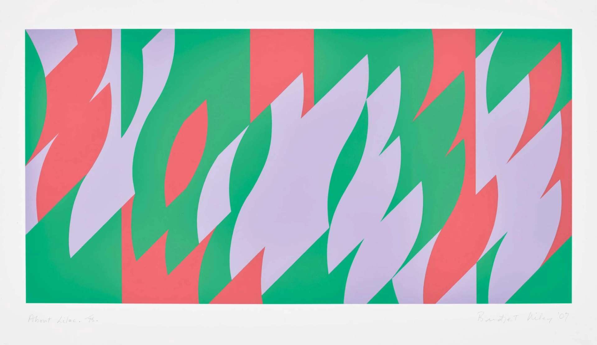 Bridget Riley: About Lilac - Signed Print