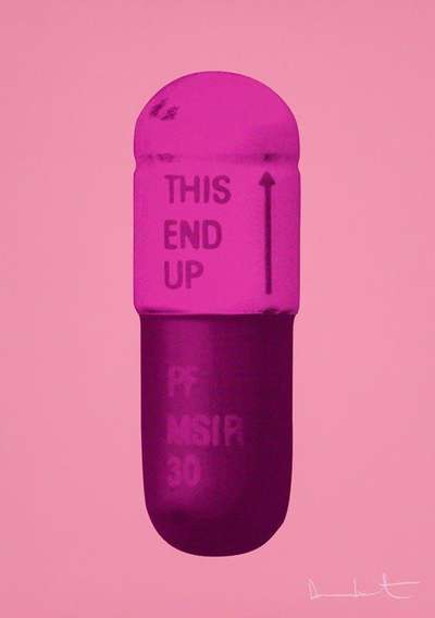 Damien Hirst: The Cure (carnation pink, hot pink, violet pink) - Signed Print