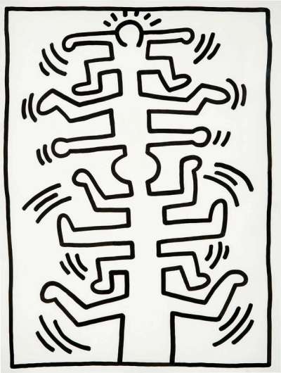 Keith Haring: Untitled 1987 - Signed Work on Paper