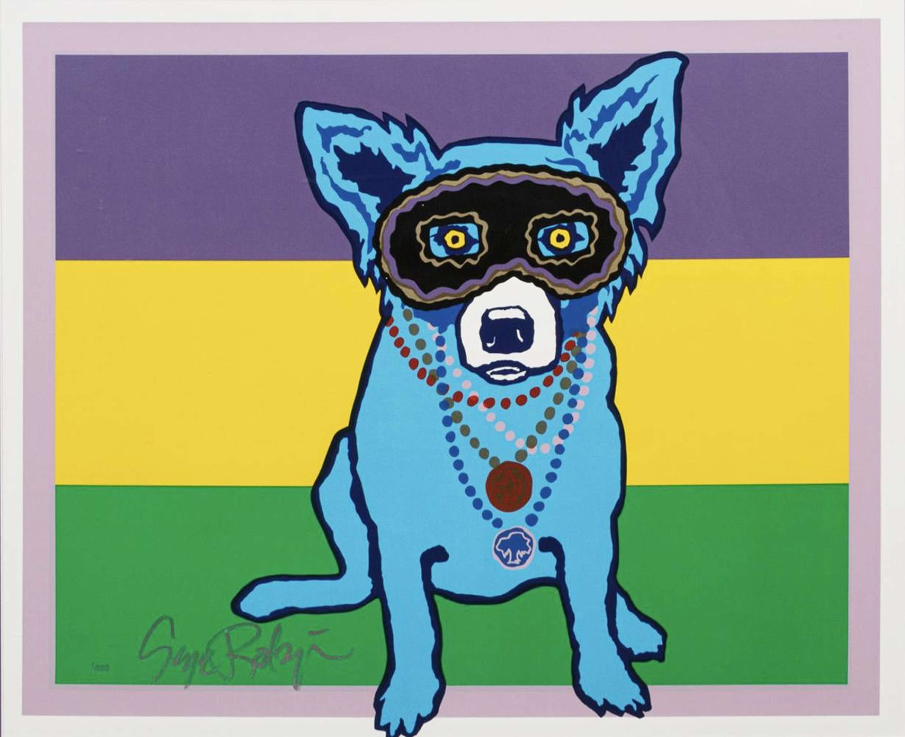 Mardi Gras Dog - Signed Print by George Rodrigue 1992 - MyArtBroker