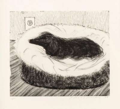Dog Etching No. 5 - Signed Print by David Hockney 1998 - MyArtBroker