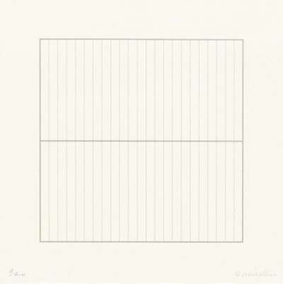 On A Clear Day 3 - Signed Print by Agnes Martin 1973 - MyArtBroker