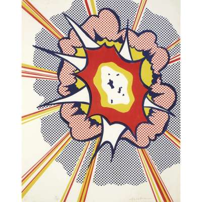 Explosion (Roman) - Signed Print by Roy Lichtenstein 1967 - MyArtBroker