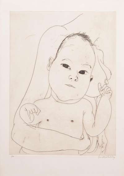 Mother And Child - Signed Print by Brett Whiteley 1977 - MyArtBroker