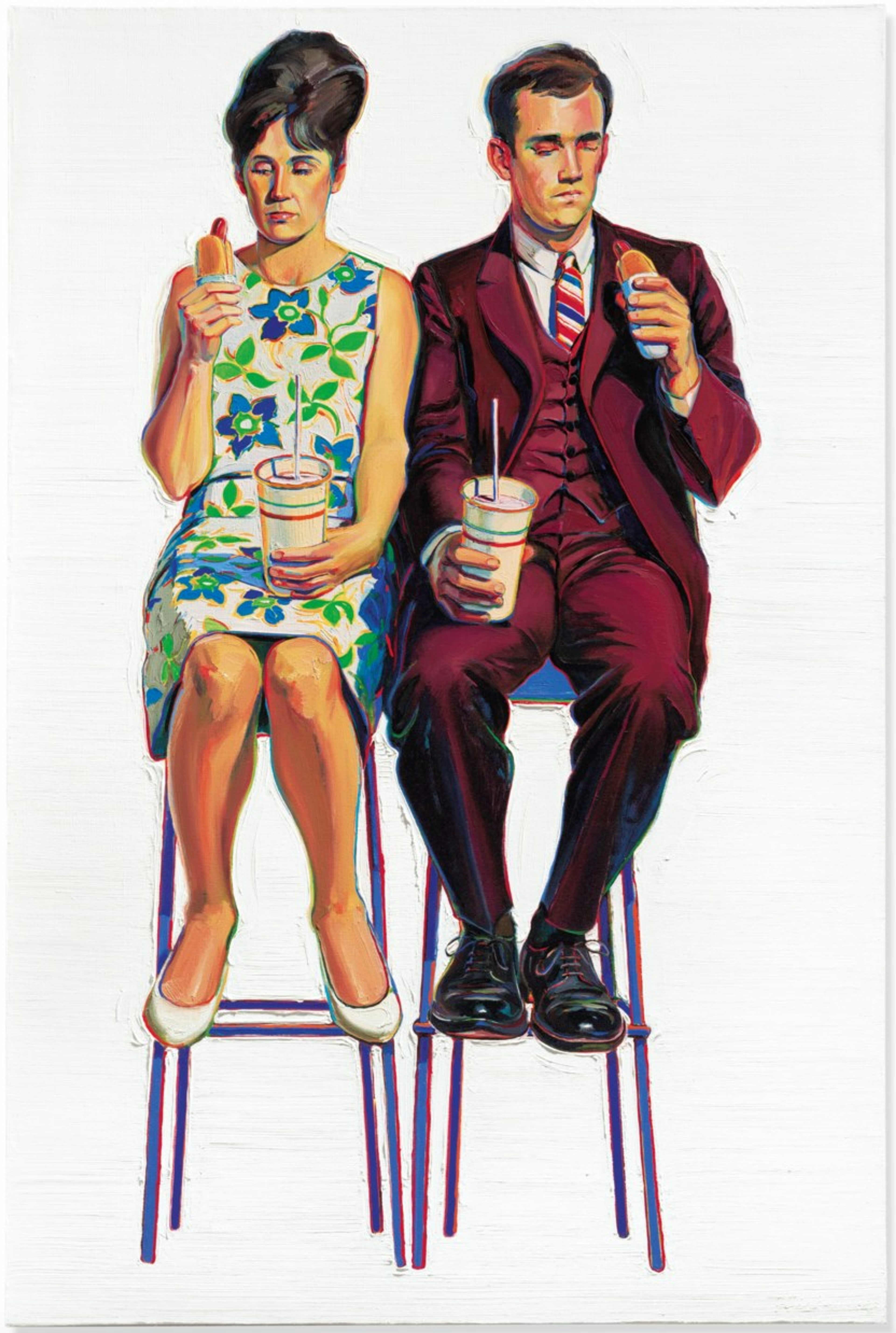 Eating Figures (Quick Snack) by Wayne Thiebaud - Christie's 