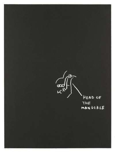 Jean-Michel Basquiat: Anatomy, Head Of The Mandible - Signed Print