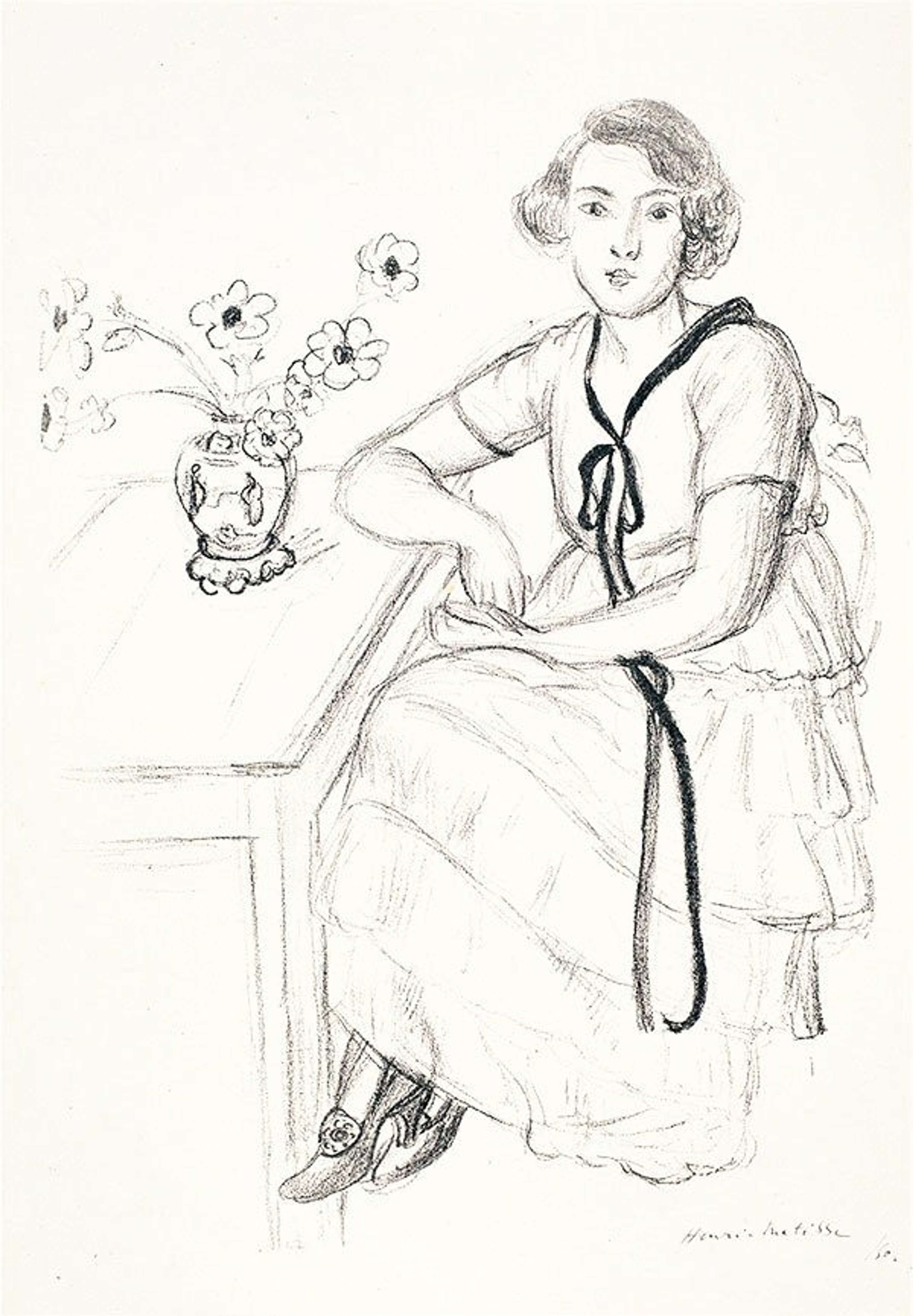 La Robe Jaune Au Ruban Noir - undefined by Henri Matisse 1922 - MyArtBroker