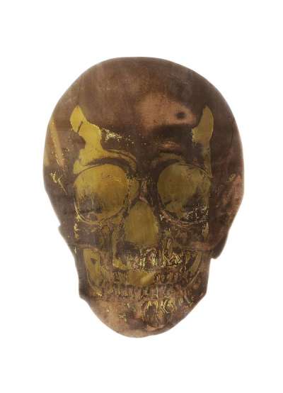 Damien Hirst: The Dead (chocolate, oriental gold) - Signed Print