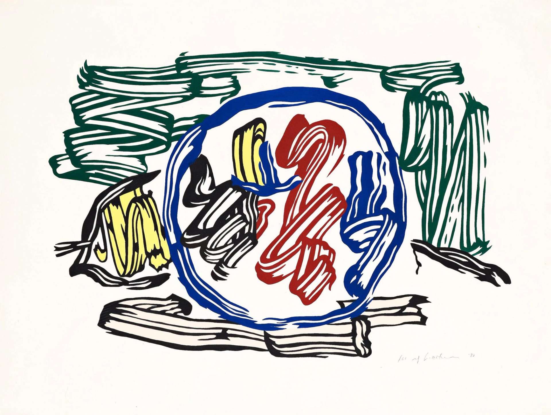Roy Lichtenstein: Apple And Lemon - Signed Print