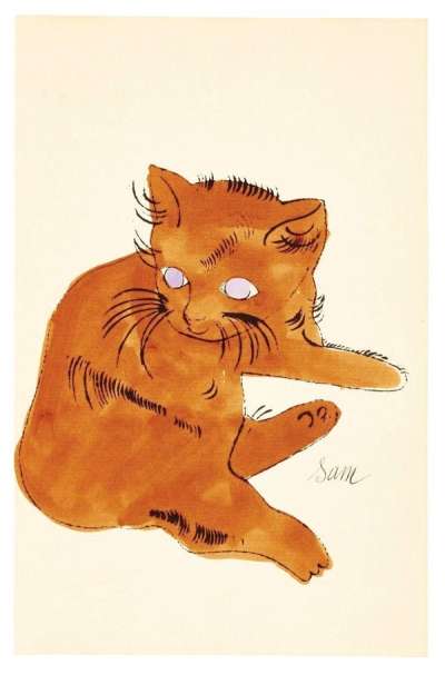 Andy Warhol: Cats Named Sam IV 66 - Unsigned Print