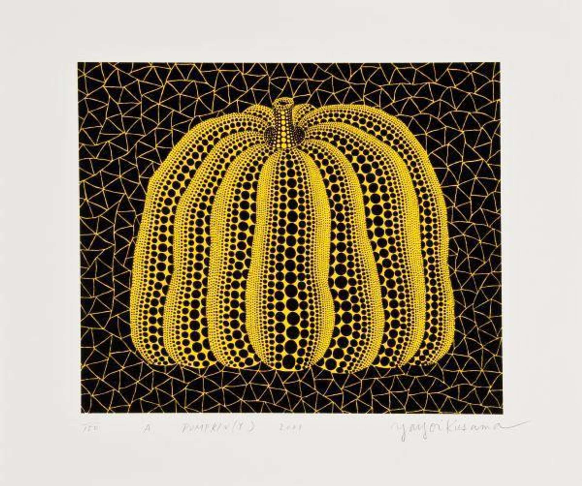 Pumpkin (Y) - Signed Print by Yayoi Kusama 2003 - MyArtBroker