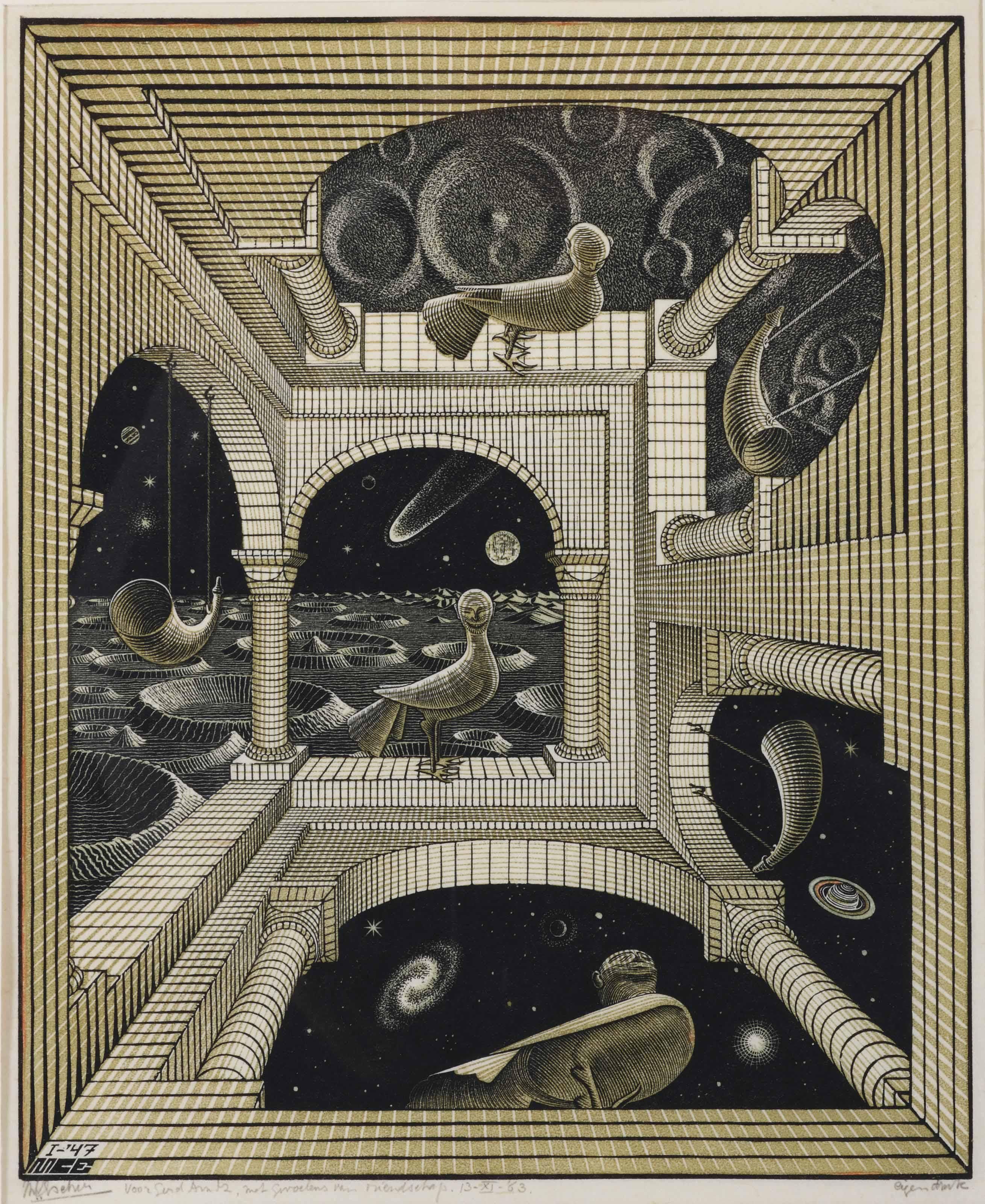 (未使用･未開封品)Fantastic World of Mc Escher [DVD] Maurits Cornelis Escher Other World (Signed Print) 1947