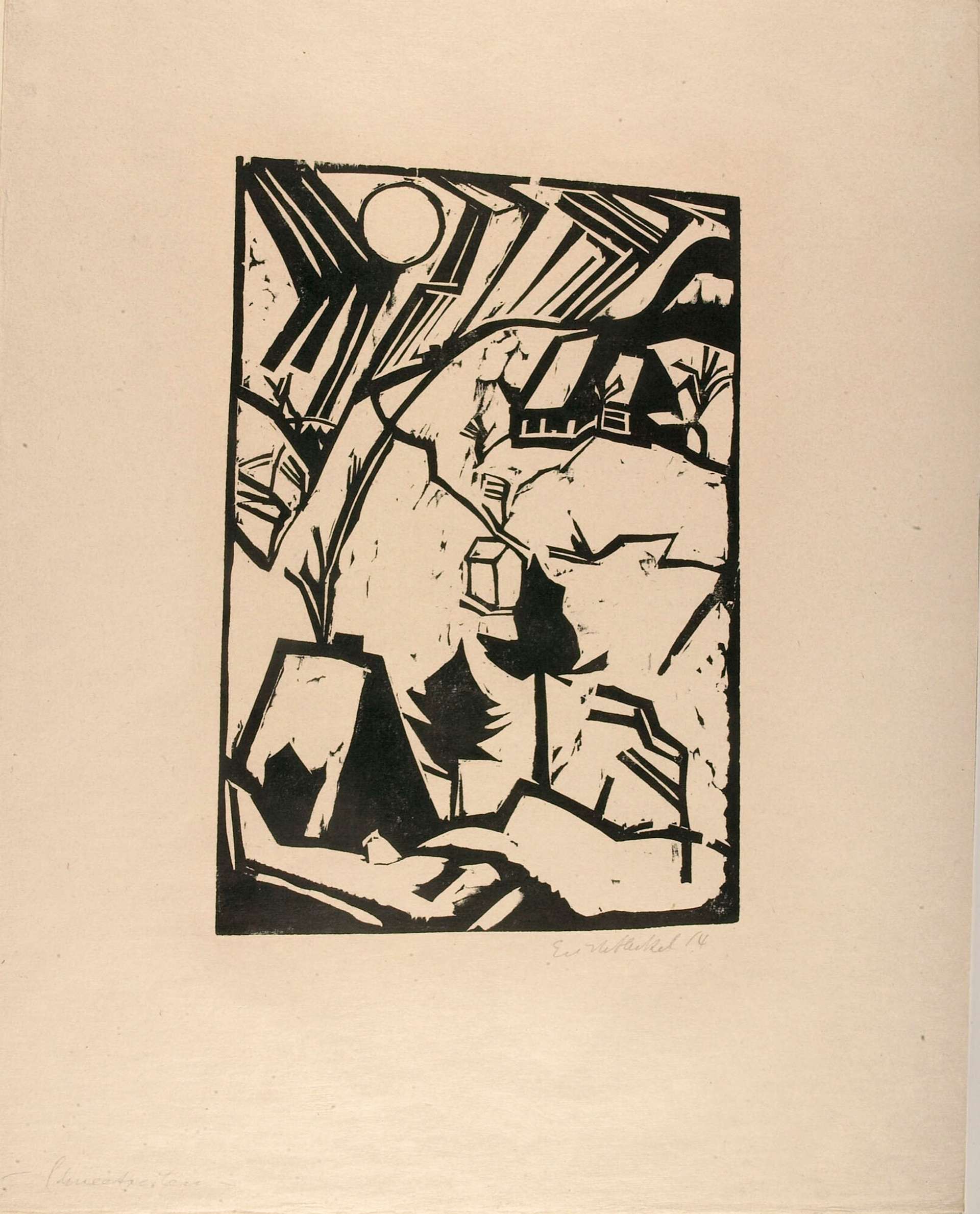 Driving Snow - Signed Print by Erich Heckel 1914 - MyArtBroker