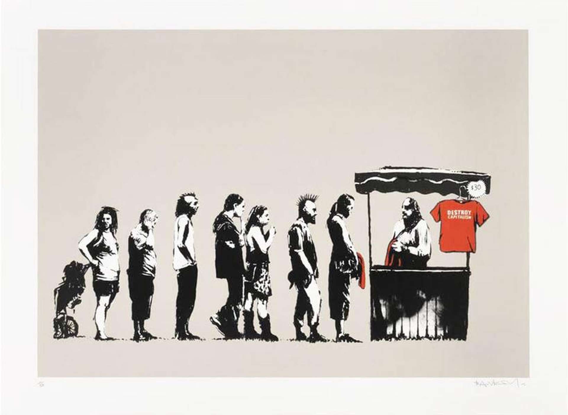 Banksy Louis Vuitton Kid Green T-Shirt