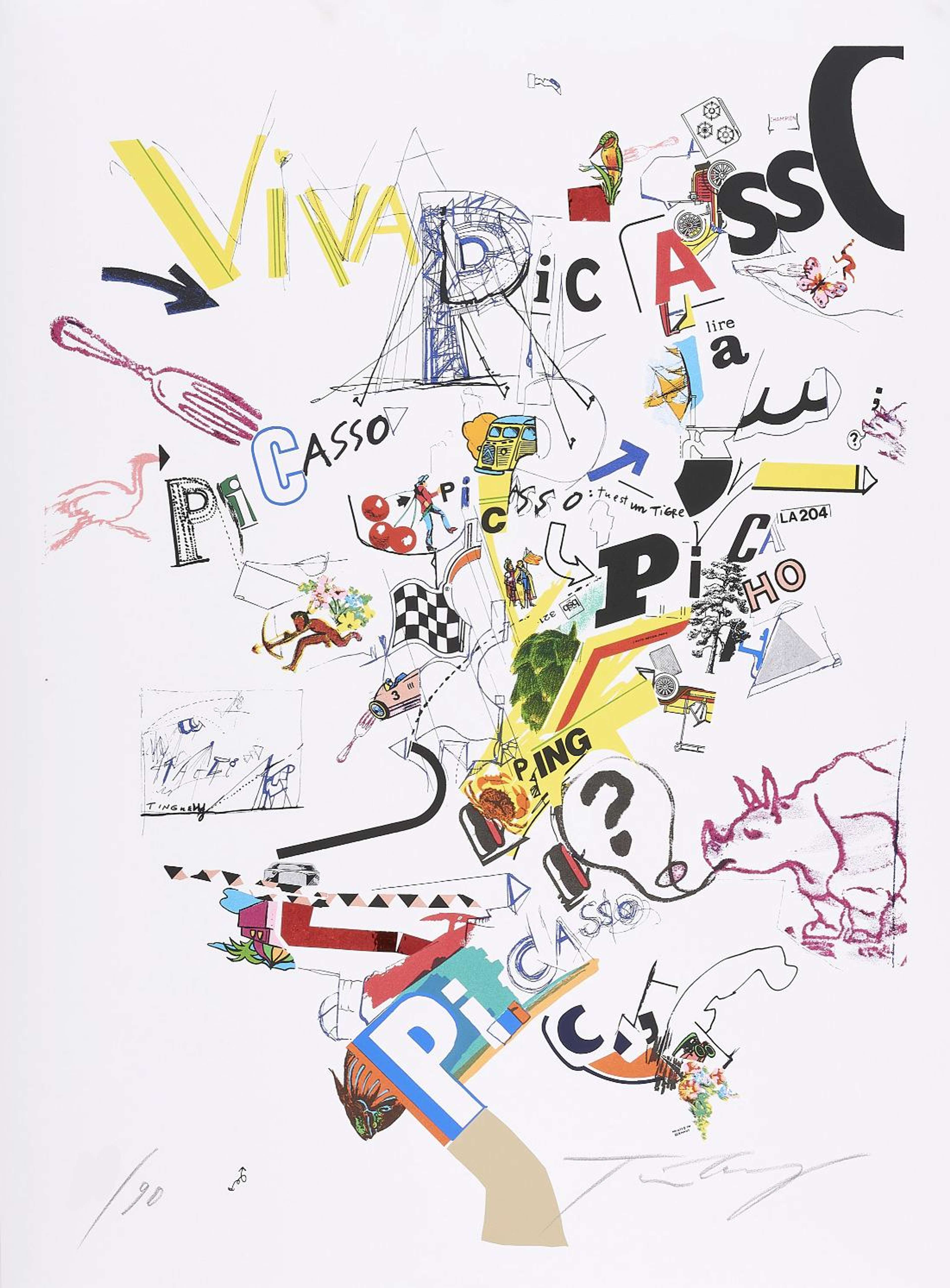 Viva Picasso - Signed Print by Jean Tinguely 1973 - MyArtBroker