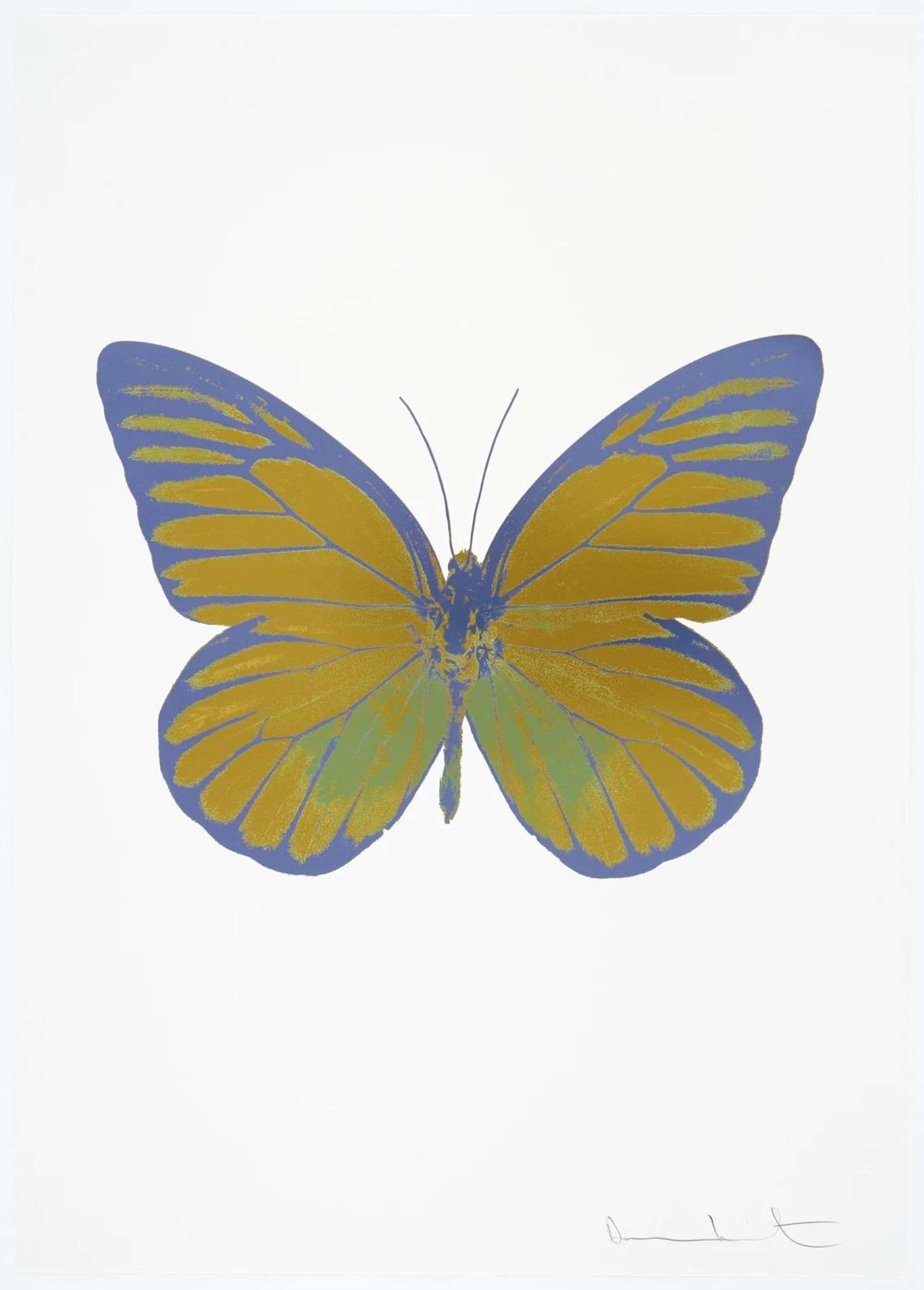 Damien Hirst: The Souls I (oriental gold, leaf green, cornflower blue) - Signed Print