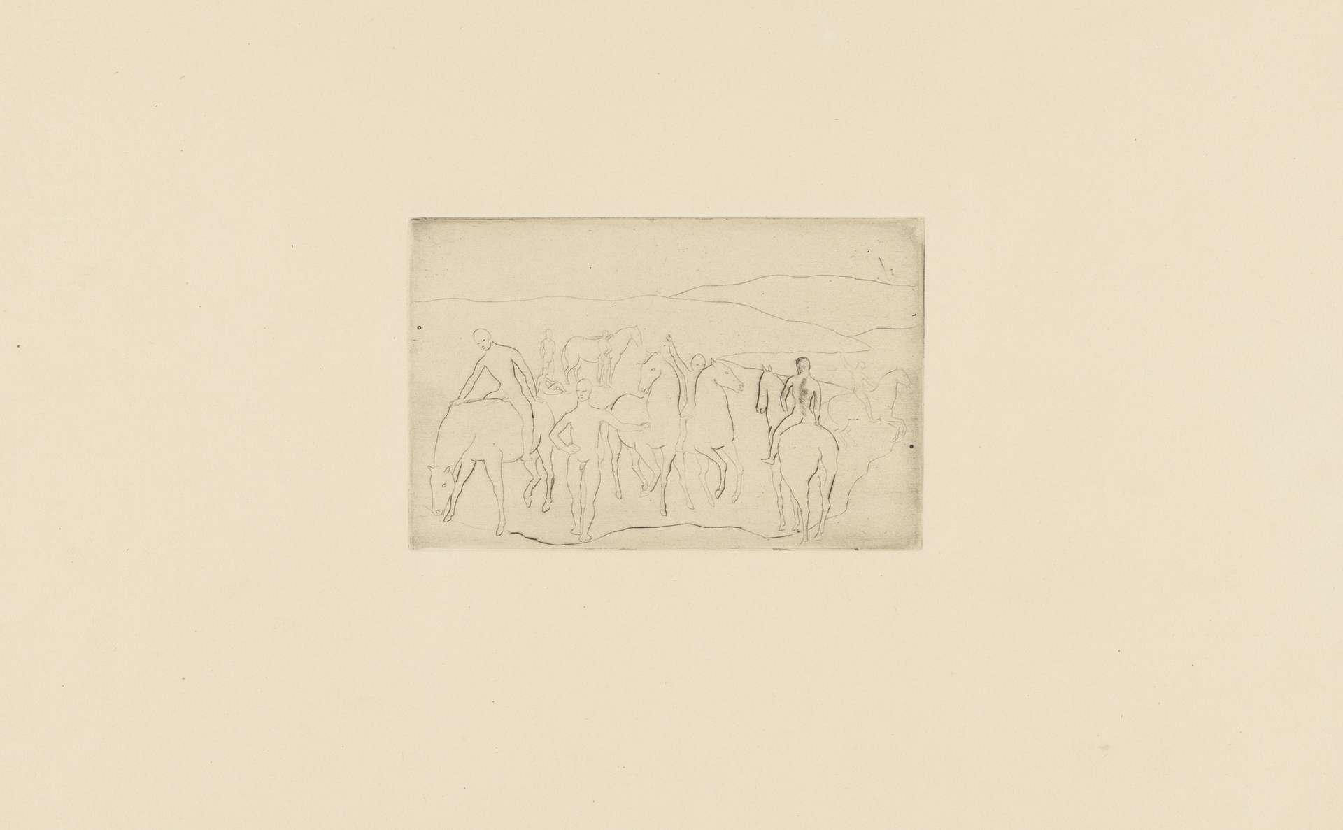 L'Abreuvoir (Chevaux Au Bain) - Signed Print by Pablo Picasso 1905 - MyArtBroker