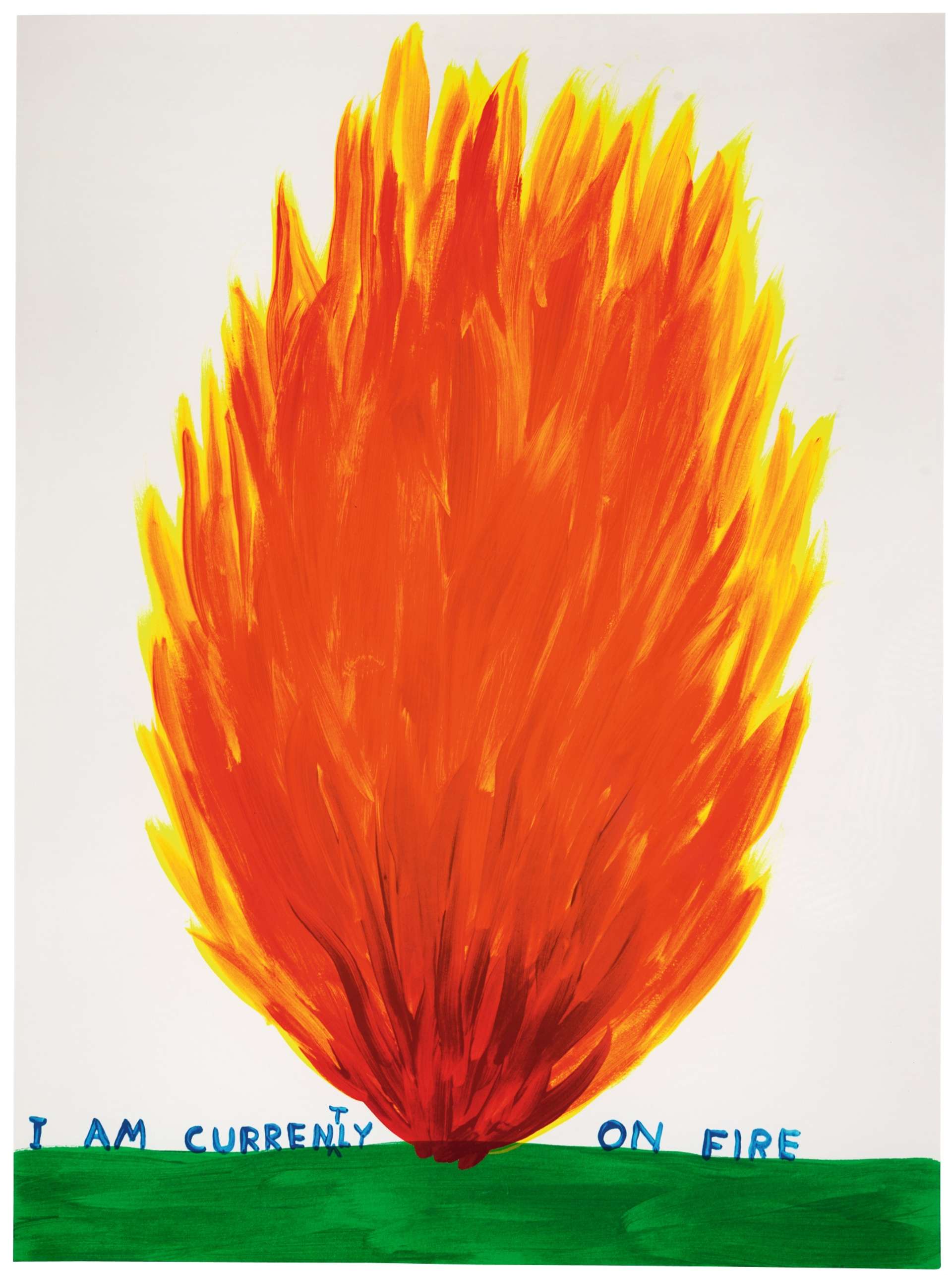I Am Currently On Fire - Signed Print by David Shrigley 2018 - MyArtBroker