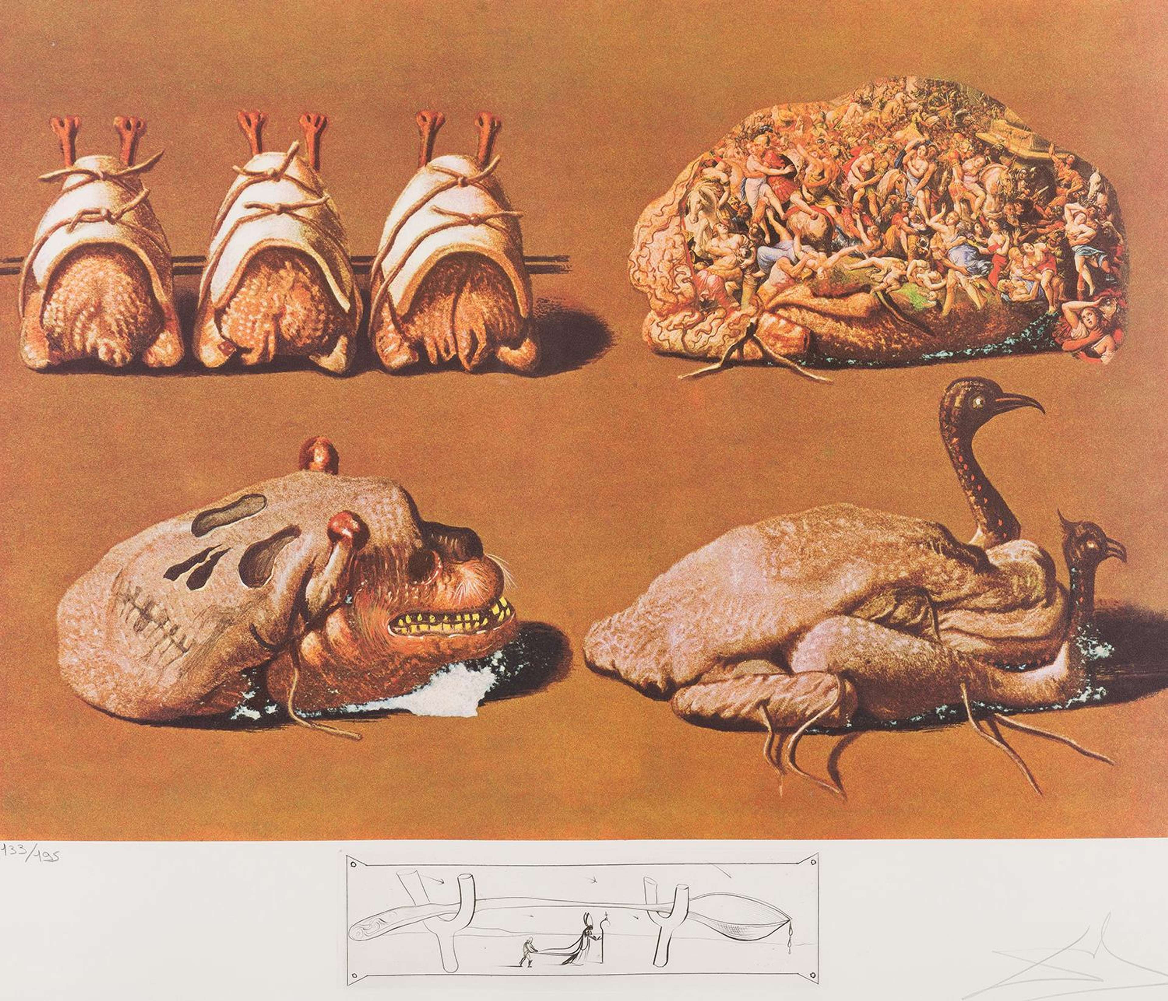 Les Caprices Pincés Princiers (Les Diners De Gala) - Signed Print by Salvador Dali 1977 - MyArtBroker