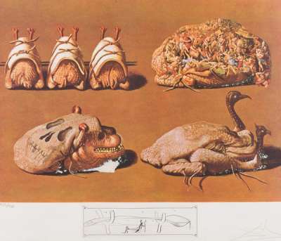 Les Caprices Pincés Princiers (Les Diners De Gala) - Signed Print by Salvador Dali 1977 - MyArtBroker