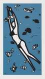 Julian Opie: We Swam In The Sea - Signed Print