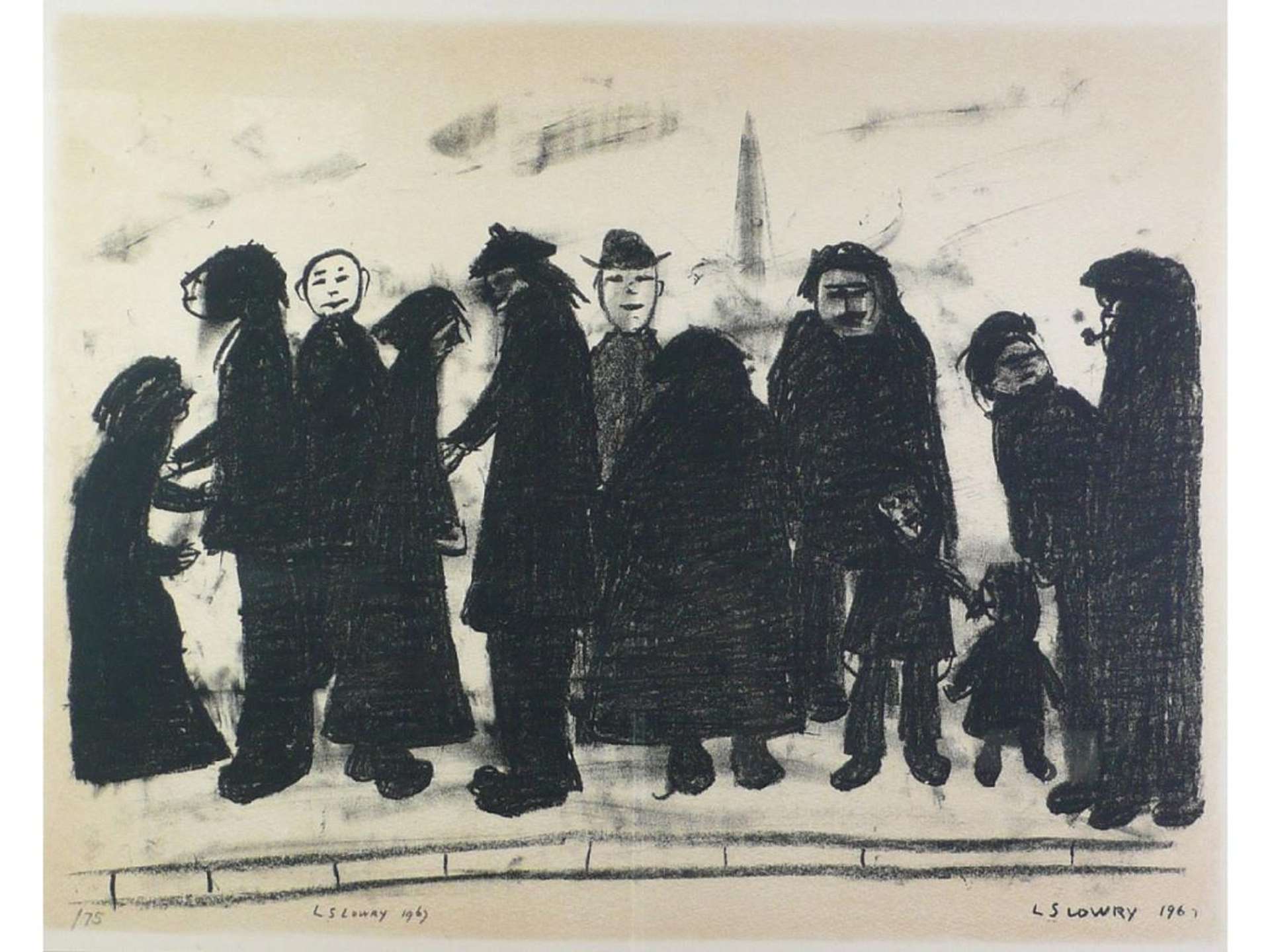 Shapes And Sizes - Signed Print by L. S. Lowry 1967 - MyArtBroker