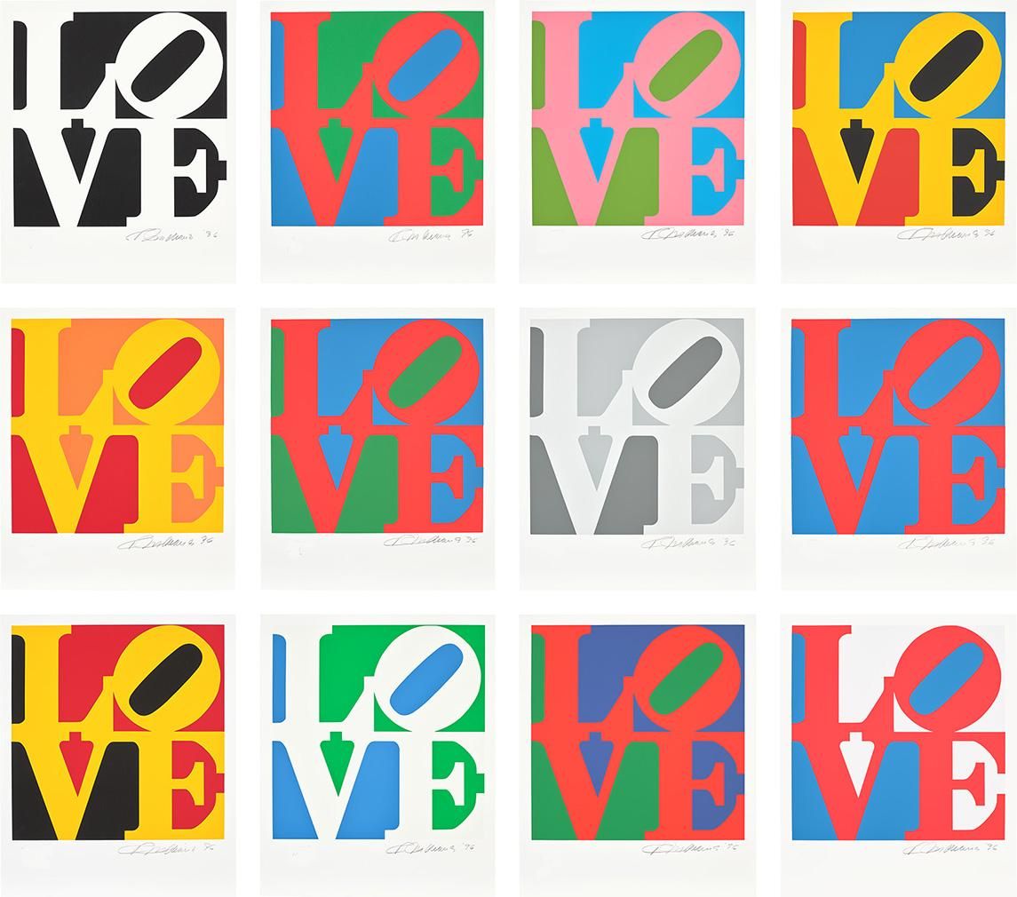 Robert Indiana THE BOOK OF LOVE 版画 Robert Indiana The Book Of Love (complete set) (Signed Print) 1996