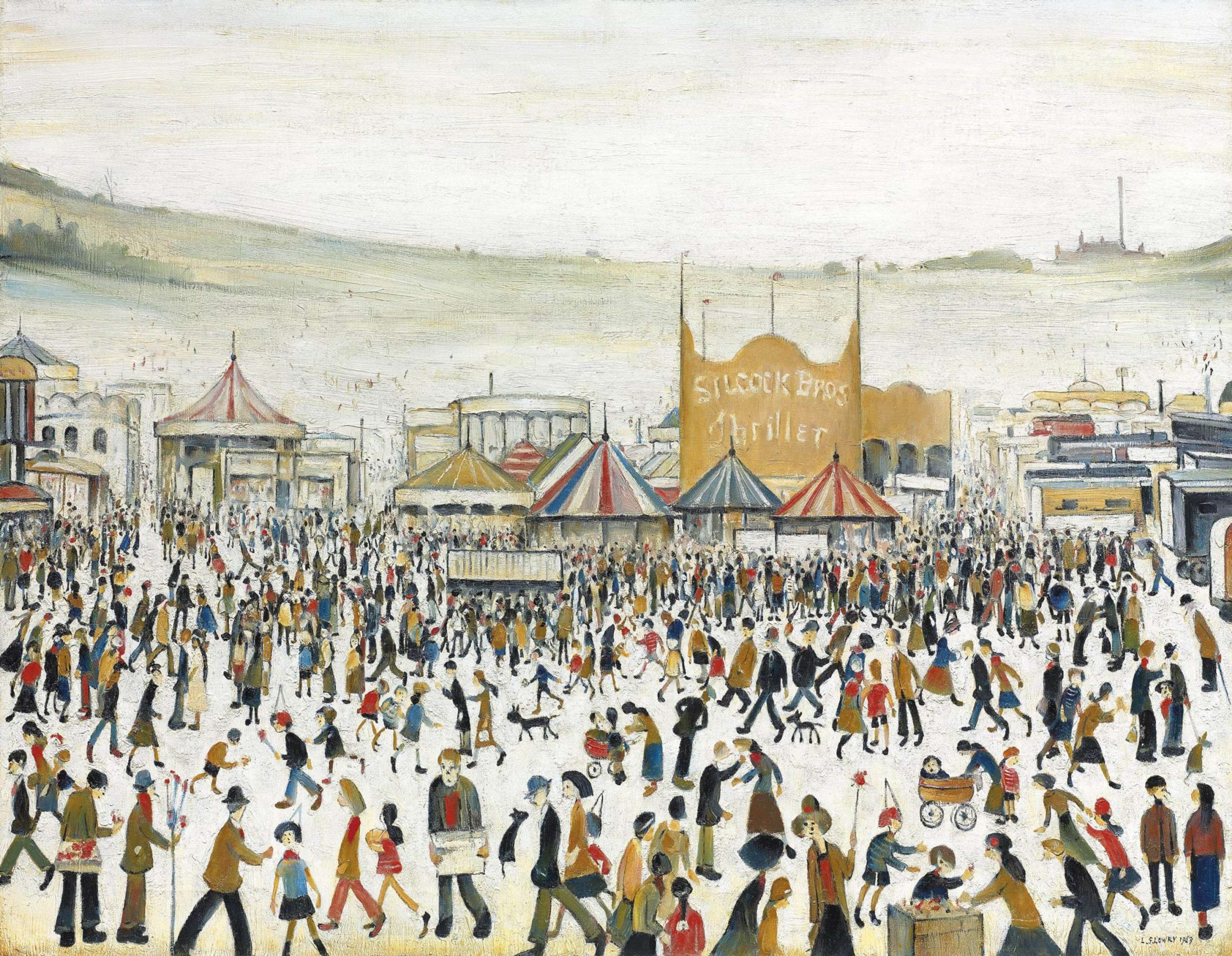 Fun Fair at Daisy Nook by L S Lowry