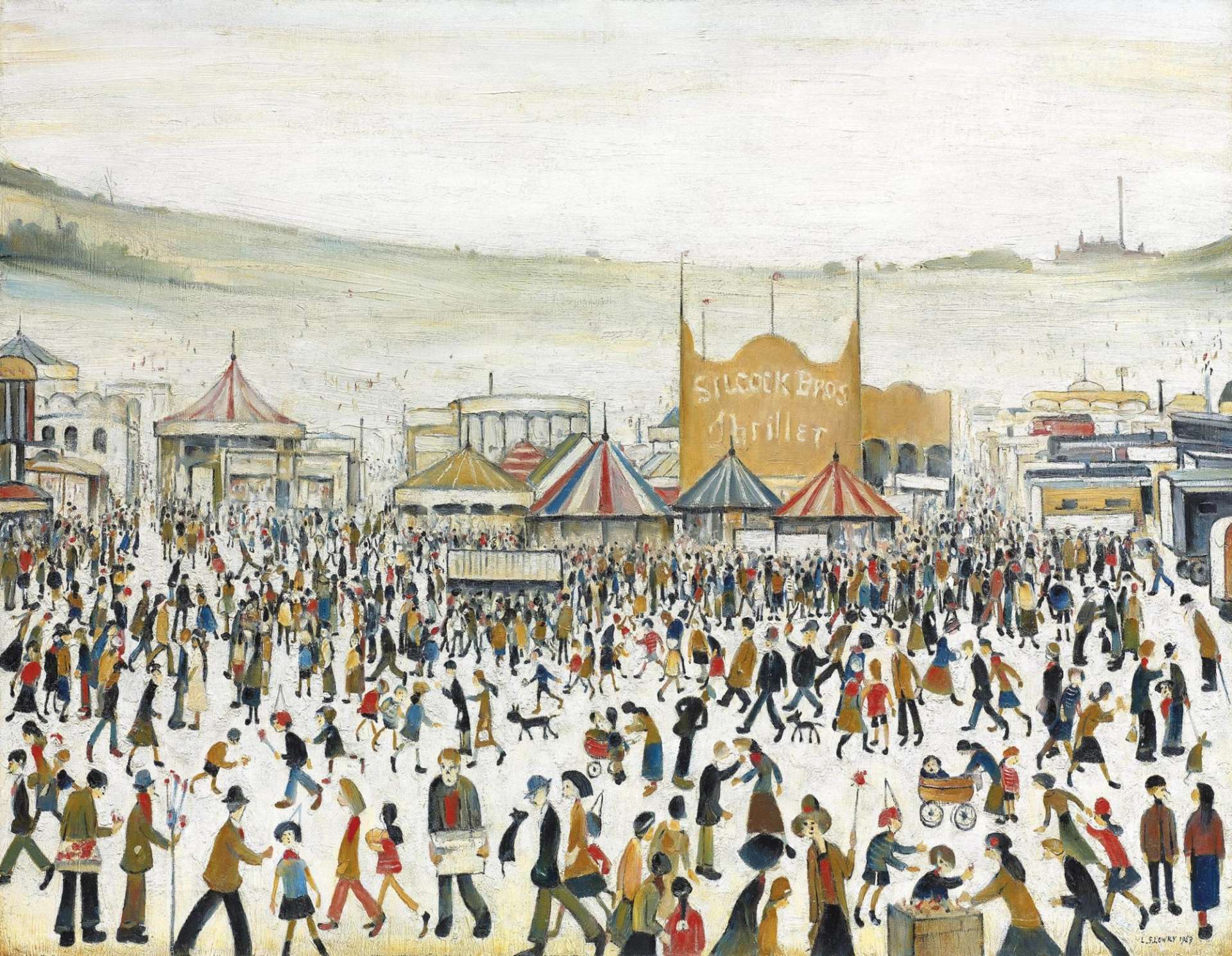 Fun Fair at Daisy Nook by L S Lowry