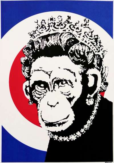 Banksy: Monkey Queen - Signed Print