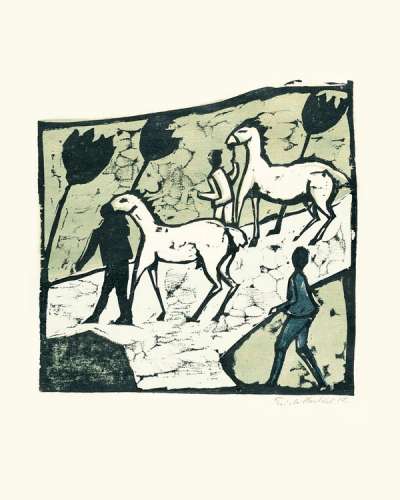 White Horses - Signed Print by Erich Heckel 1912 - MyArtBroker