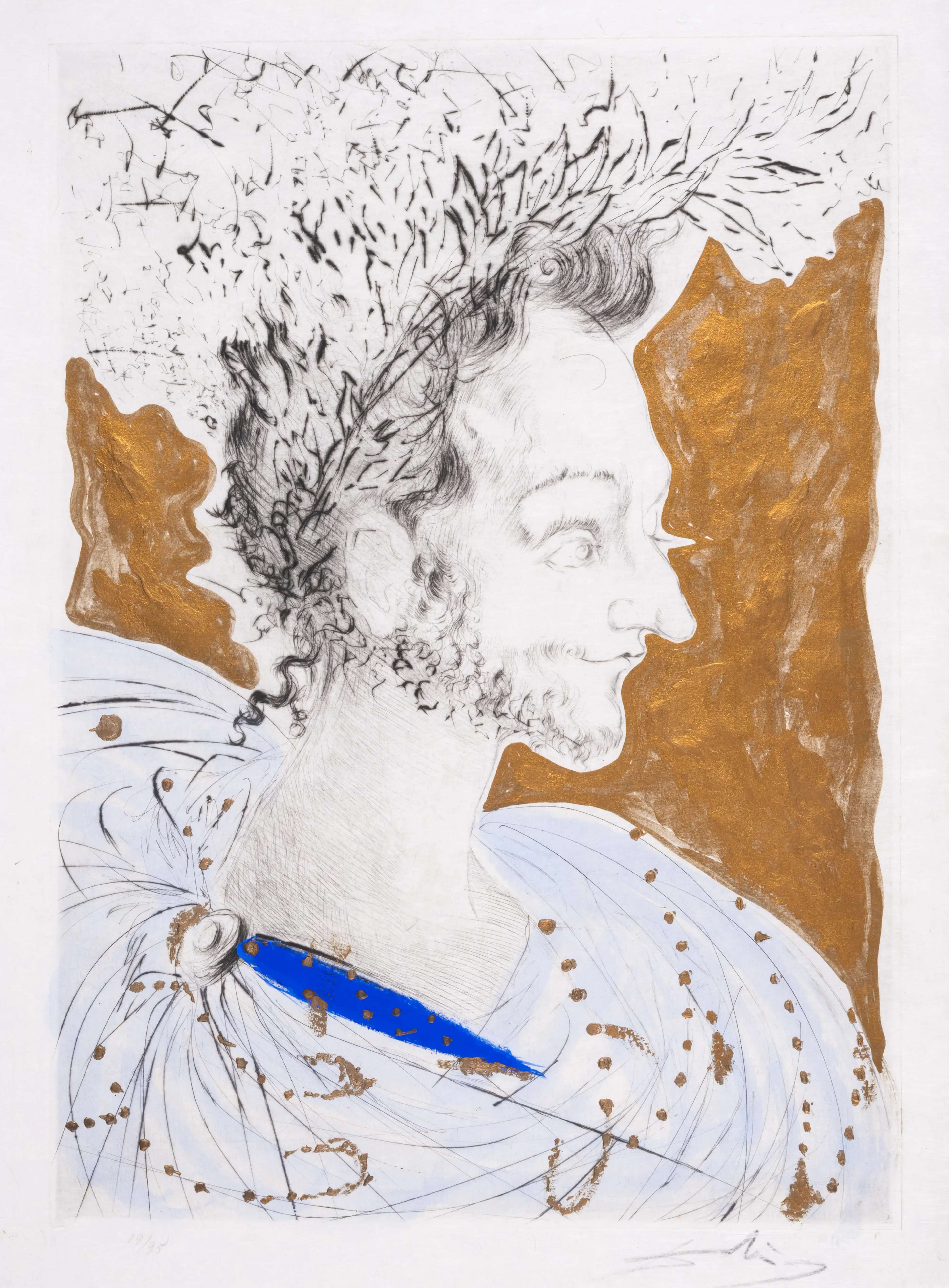 Portrait De Ronsard (Les Amours De Cassandre) - Signed Print by Salvador Dali 1968 - MyArtBroker