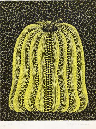 Pumpkin (yellow) - Signed Print by Yayoi Kusama 1982 - MyArtBroker