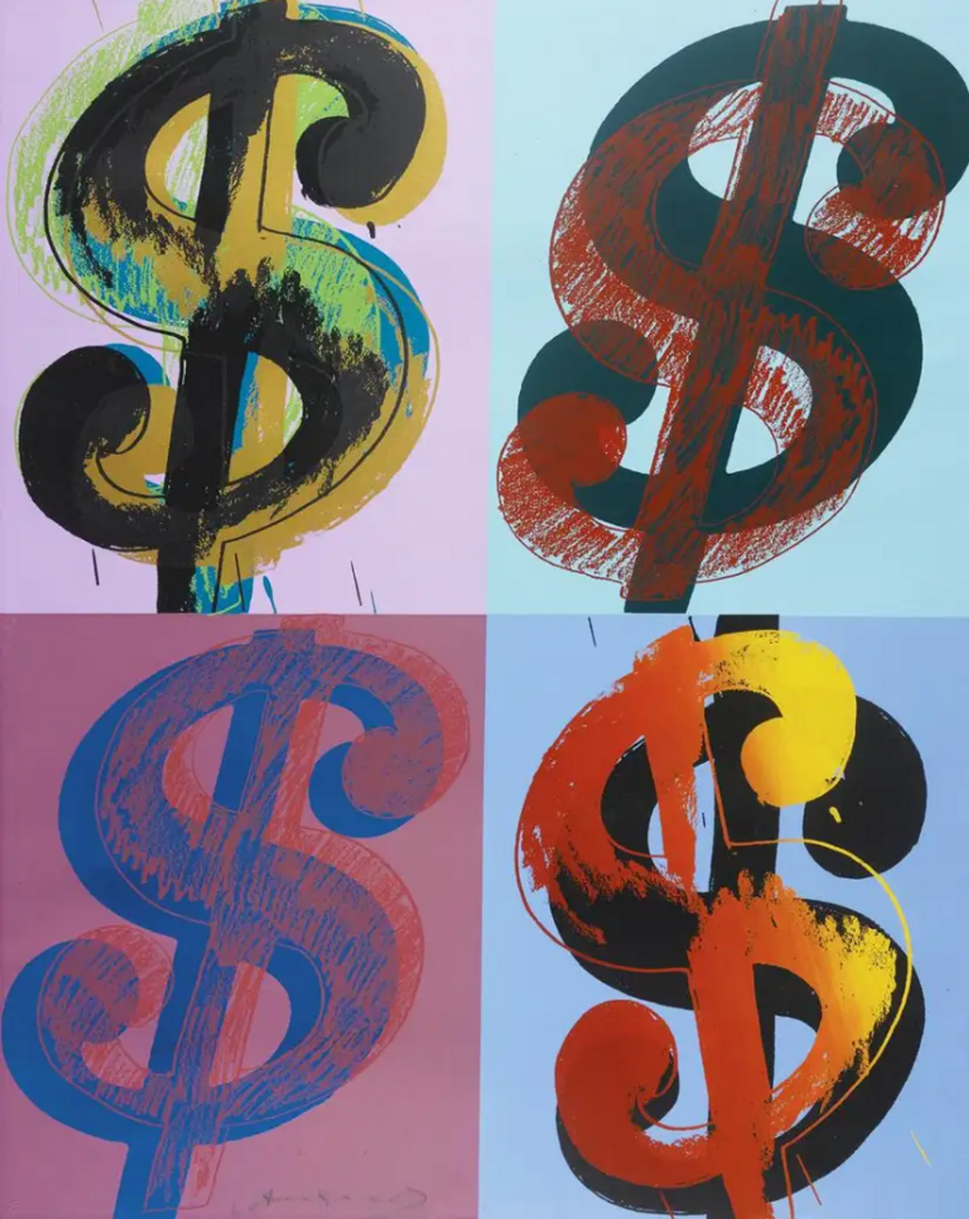 Dollar Sign Quad (F. & S. II.283) by Andy Warhol