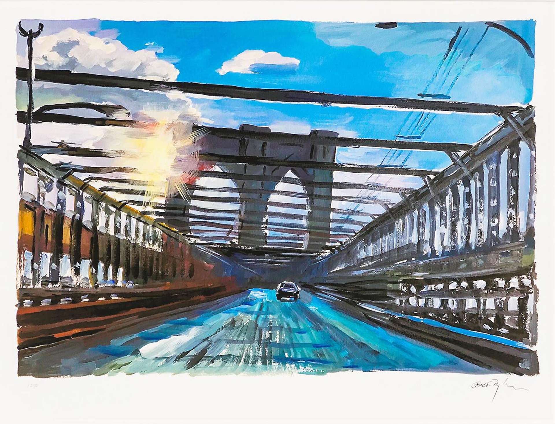 Brooklyn Bridge, 7am - Signed Print by Bob Dylan 2023 - MyArtBroker