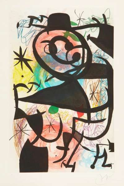 Le Pitre Rose - Signed Print by Joan Miró 1974 - MyArtBroker