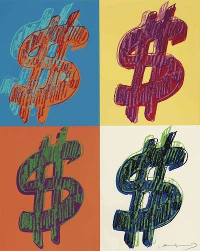 Dollar Sign Quad (F. & S. II.284) - Signed Print by Andy Warhol 1982 - MyArtBroker